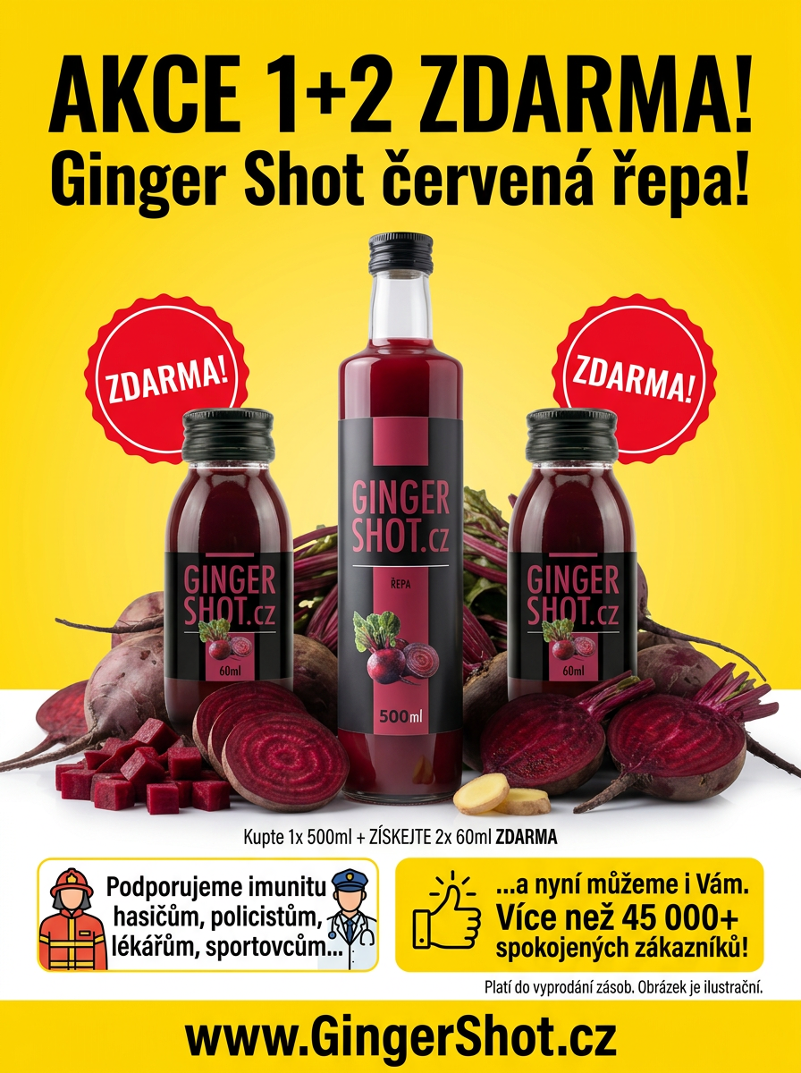 Ginger Shot řepa 2léto 2026 1+2 zdarma